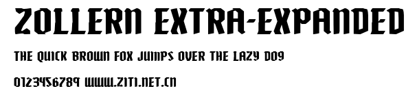 Zollern Extra-Expanded.ttf字體轉換器圖片