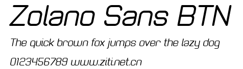 Zolano Sans BTN.ttf字體轉換器圖片