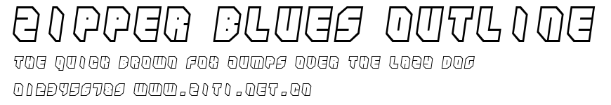 Zipper blues Outline.ttf字體轉換器圖片