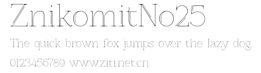 ZnikomitNo25.otf