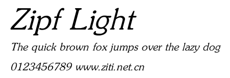 Zipf Light.ttf字體轉換器圖片