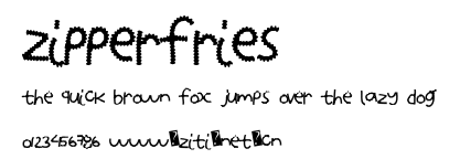ZipperFries.ttf字體轉換器圖片