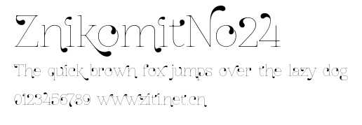 ZnikomitNo24.otf字體轉換器圖片