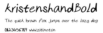 kristenshandBold.ttf字體轉換器圖片