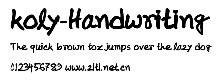 koly-Handwriting.ttf字體轉換器圖片