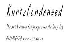 KurtzCondensed.ttf字體轉換器圖片