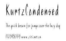 KurtzCondensed.ttf字體轉換器圖片