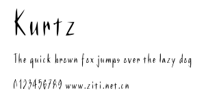 Kurtz.ttf字體轉換器圖片