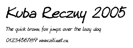 Kuba Reczny 2005.ttf字體轉換器圖片