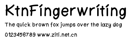 KtnFingerwriting.ttf字體轉換器圖片