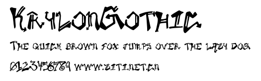 KrylonGothic.ttf字體轉換器圖片