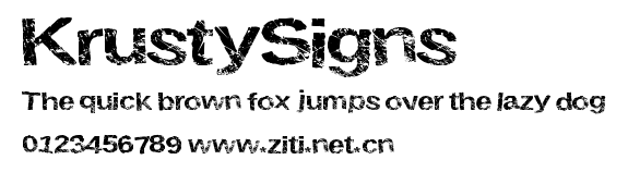 KrustySigns.ttf字體轉換器圖片