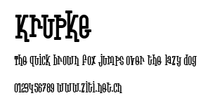 Krupke.ttf字體轉換器圖片