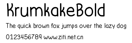KrumkakeBold.ttf字體轉換器圖片