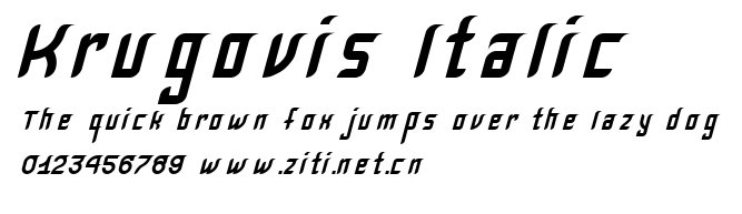 Krugovis-Italic.ttf字體轉換器圖片