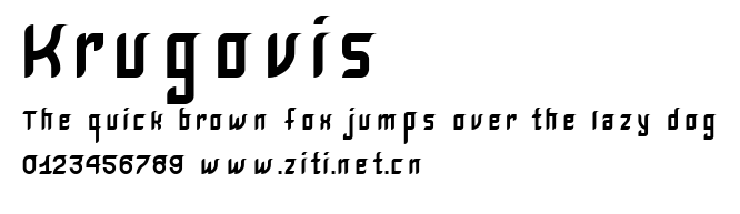 Krugovis.ttf字體轉換器圖片