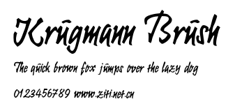Krugmann Brush.ttf字體轉換器圖片