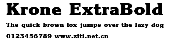 Krone ExtraBold.ttf字體轉換器圖片