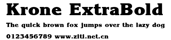 Krone ExtraBold.ttf字體轉換器圖片