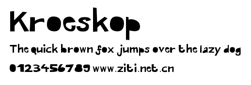 Kroeskop.ttf字體轉換器圖片