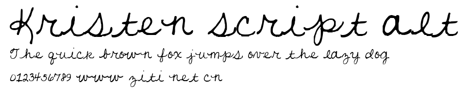 Kristen script alt.ttf字體轉換器圖片
