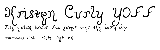 Kristen Curly YOFF.otf字體轉換器圖片