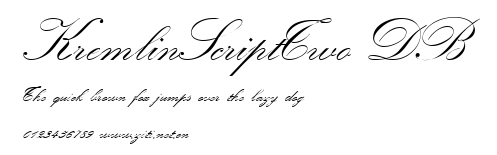 KremlinScriptTwo DB.ttf字體轉換器圖片