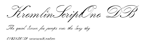 KremlinScriptOne DB.ttf字體轉換器圖片