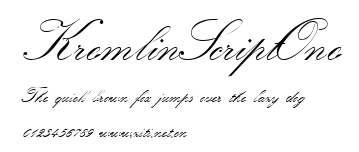 KremlinScriptOne.ttf字體轉換器圖片