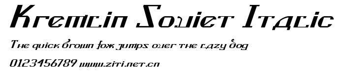 Kremlin Soviet Italic.ttf字體轉換器圖片