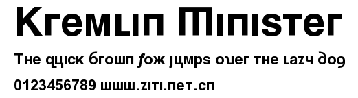 Kremlin Minister.ttf字體轉換器圖片