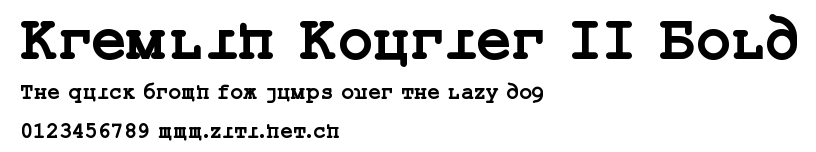 Kremlin Kourier II Bold.ttf字體轉換器圖片