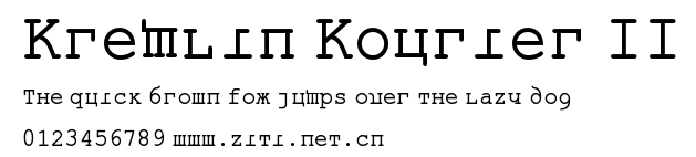 Kremlin Kourier II.ttf字體轉換器圖片
