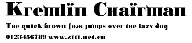 Kremlin Chairman.ttf字體轉換器圖片