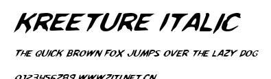Kreeture Italic.ttf字體轉換器圖片
