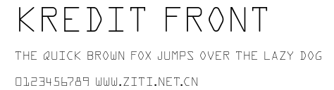 Kredit Front.ttf字體轉換器圖片