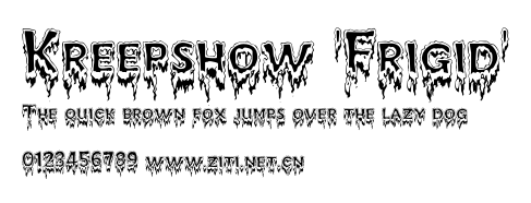 Kreepshow 'Frigid'.ttf字體轉換器圖片