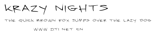 Krazy Nights.ttf字體轉換器圖片