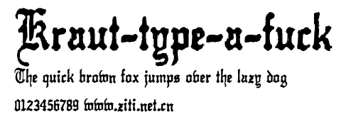 Kraut-type-a-fuck.ttf字體轉換器圖片
