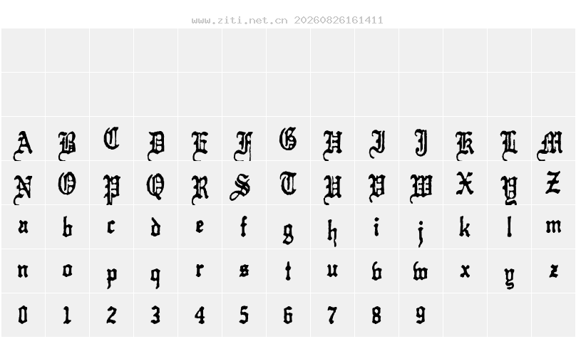 字符映射圖