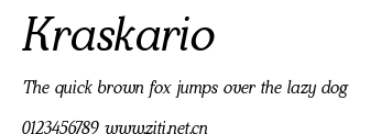 Kraskario.ttf字體轉換器圖片
