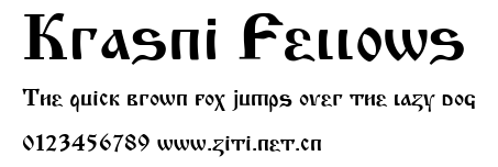 Krasni Fellows.ttf字體轉換器圖片