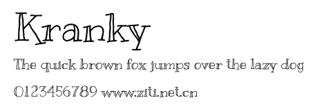 Kranky.ttf字體轉換器圖片