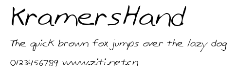 KramersHand.ttf字體轉換器圖片