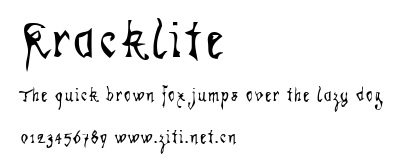 Kracklite.ttf字體轉換器圖片