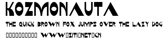 Kozmonauta.ttf字體轉換器圖片