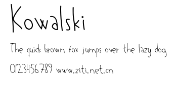 Kowalski.ttf字體轉換器圖片