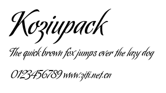 Koziupack.ttf字體轉換器圖片