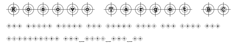 Kosovo Target BC.ttf字體轉換器圖片