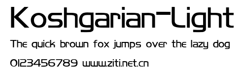 Koshgarian-Light.ttf字體轉換器圖片